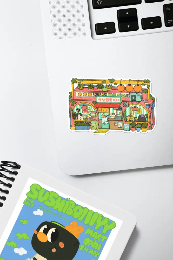 Boom Box Vinyl Sticker - Sticker