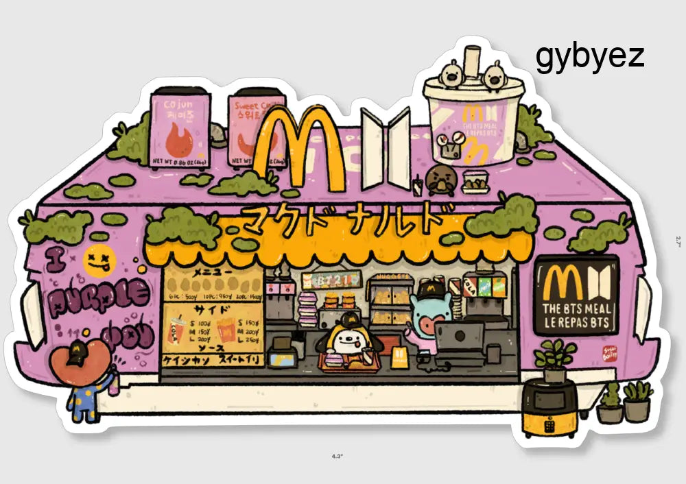 BTS Mcdonalds Meal - Sticker