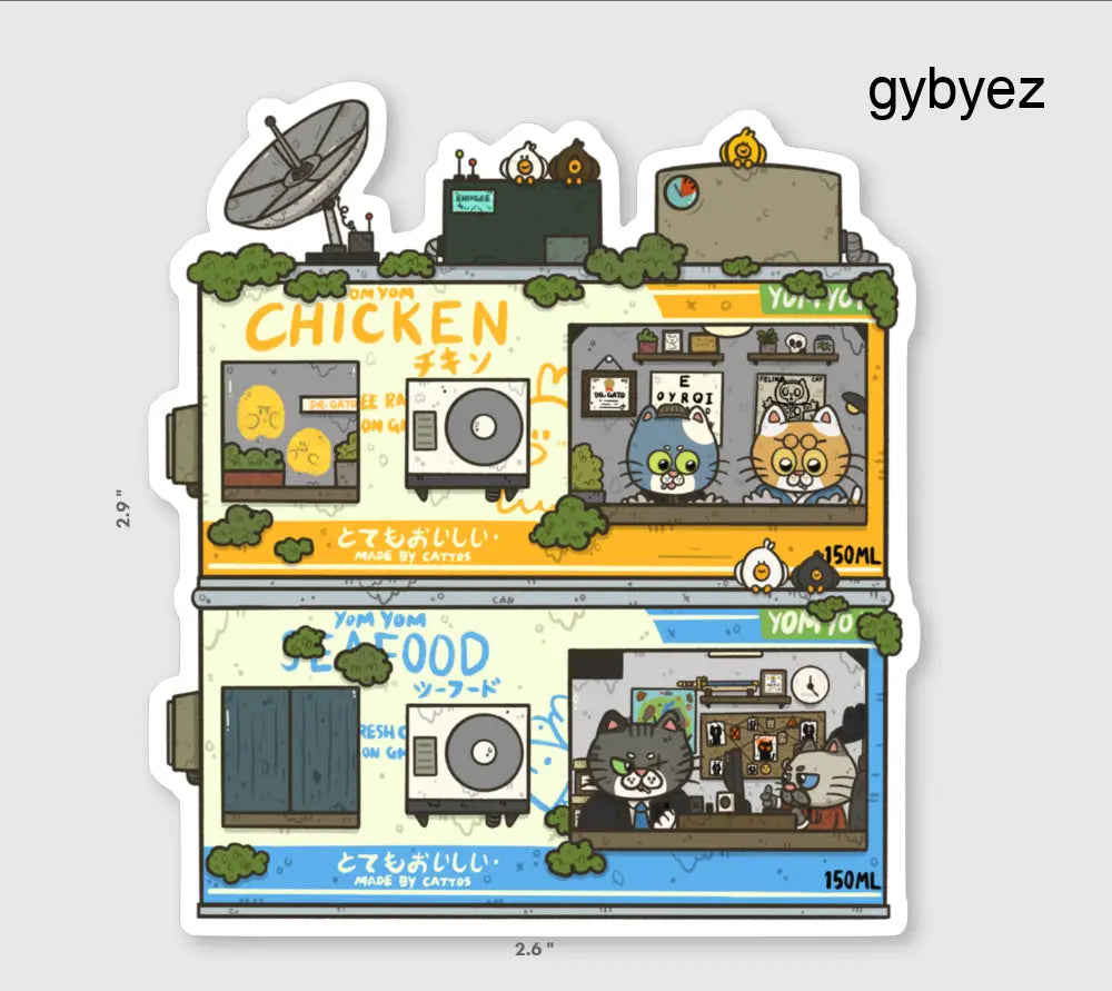 Catfood Condo Vinyl Sticker - Sticker