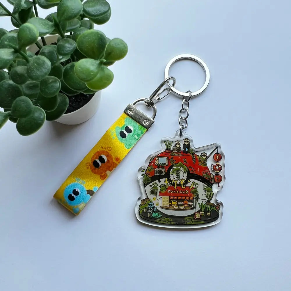 Poke Bar Keychain w/ Lanyard - keychains
